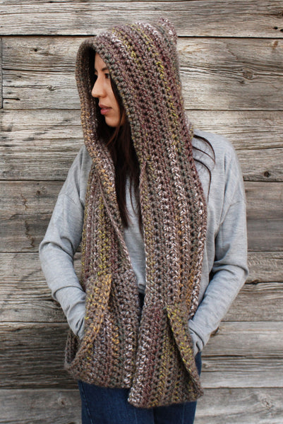 Crochet Kit - Kodiak Hooded Pocket Scarf – Lion Brand Yarn