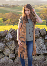 Crochet Kit - Whispering Birch Bohemian Vest image 2 thumbnail
