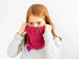 Knitted Cowl Worn By A Girl thumbnail