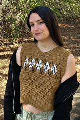 Crochet Vest Worn By A Woman thumbnail