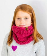 Knitted Cowl Worn By A Girl thumbnail