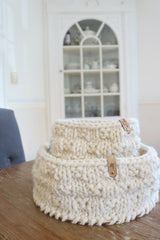 Knitted Baskets On The Table thumbnail