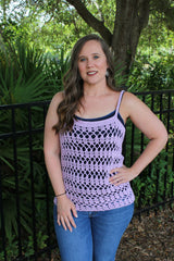 Crochet Tank Top Worn By A Woman thumbnail