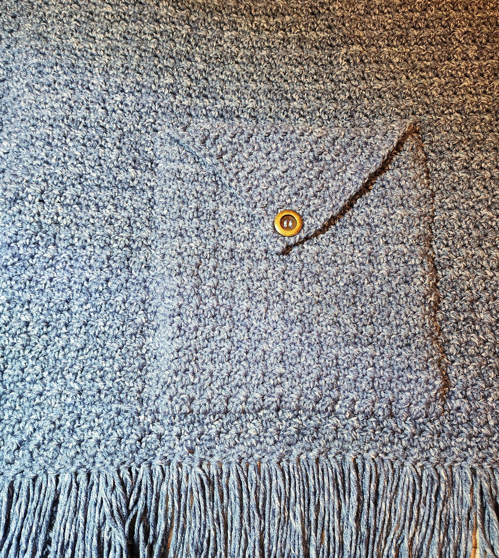 Denim Dreams Pocket Shawl (Crochet) – Lion Brand Yarn