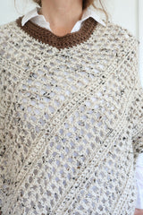 Crochet Poncho Worn By A Woman thumbnail