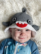 Crochet Bucket Hat Worn By A Baby thumbnail