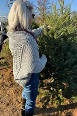 Crochet Sweater Worn By A Woman thumbnail