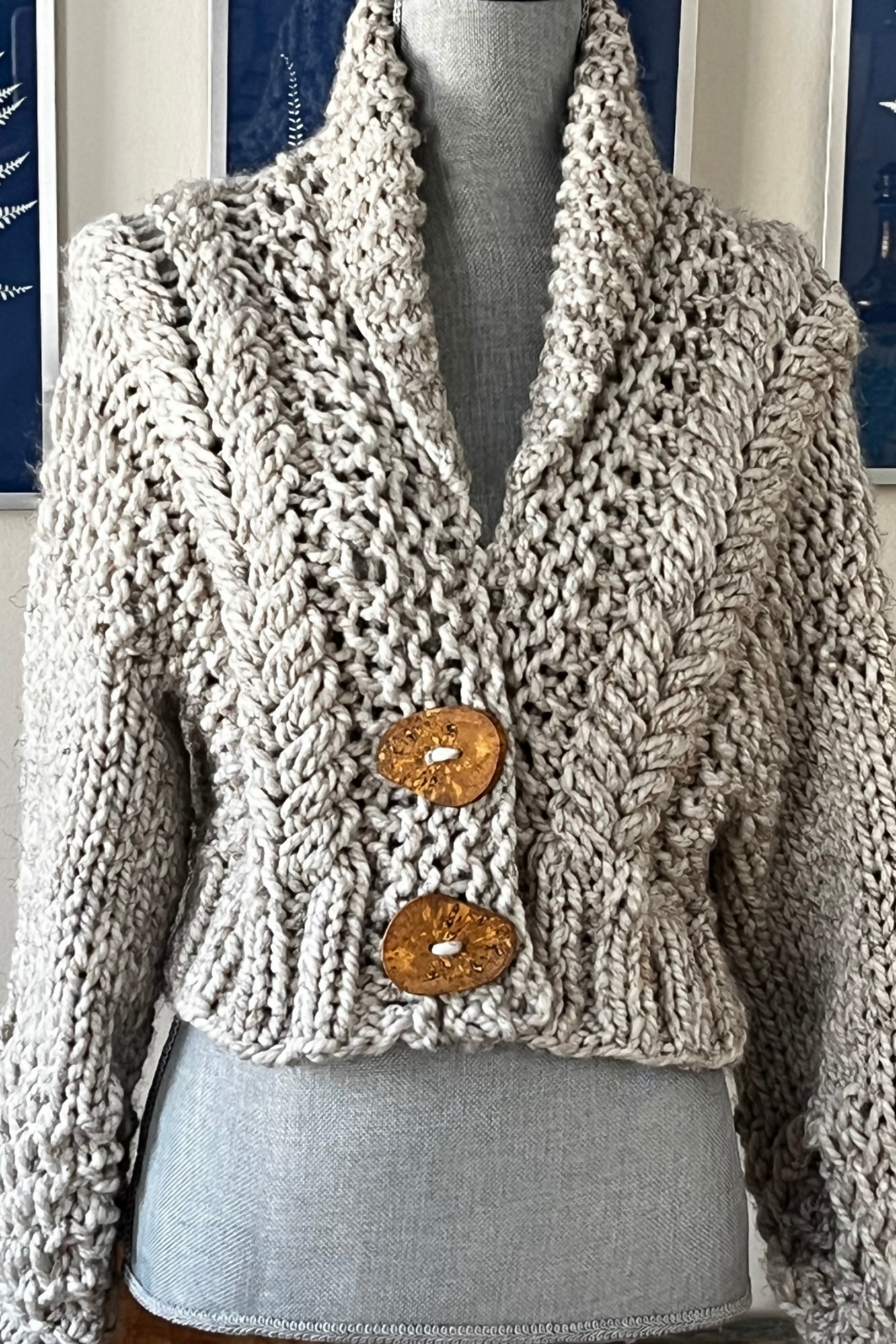 randeboo 新品 charm warmer knit GRAY Buy Threadbare Grey Cable Knit Shawl Collar Cardigan With Wool