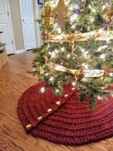 Farmhouse Christmas Tree Skirt (Crochet) thumbnail