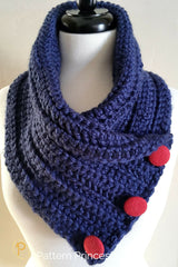 Chunky Neck Warmer in San Diego Navy yarn thumbnail