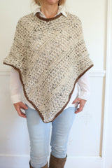 Crochet Poncho Worn By A Woman thumbnail