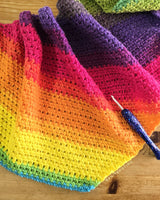 Lazy Days Asymmetrical Scarf (Crochet) thumbnail