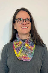 Crochet Cowl Worn By A Woman thumbnail