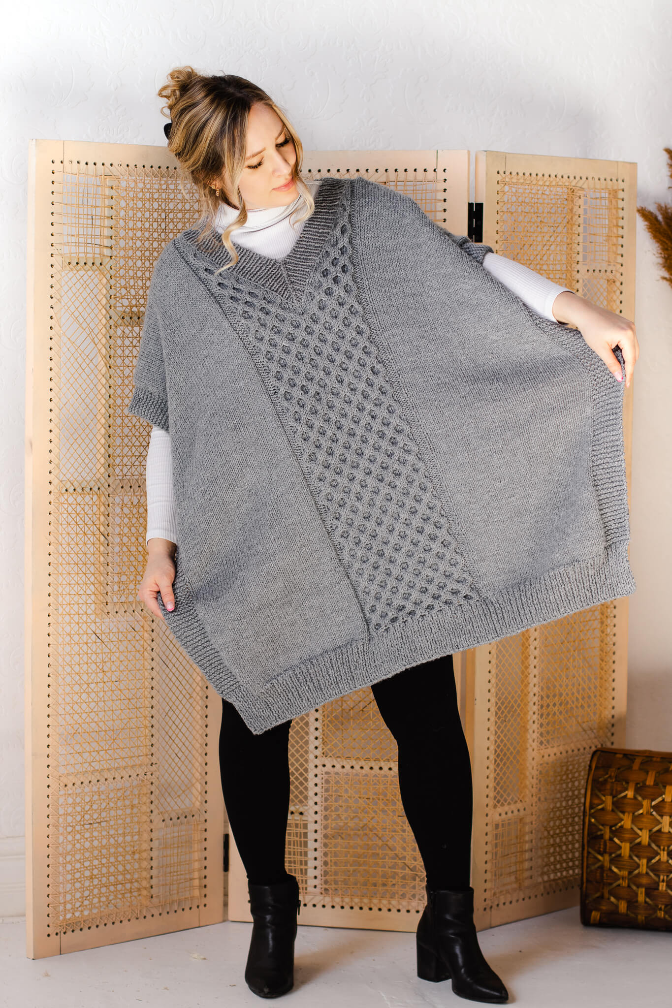 Knit Kit - Quail Ridge Poncho – Lion Brand Yarn