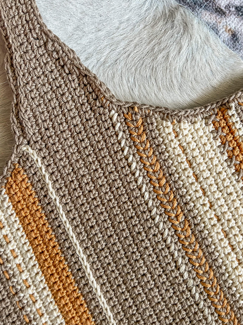 Crochet Kit - Striped Tote Purse