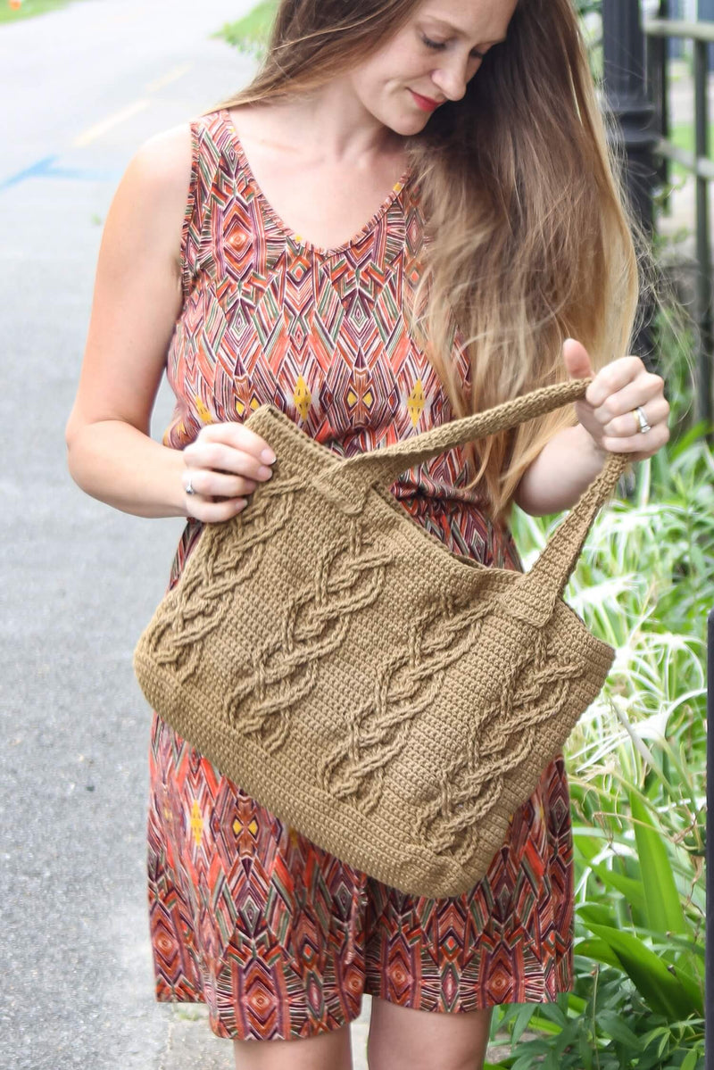 Crochet Kit - Cabled Tote Bag