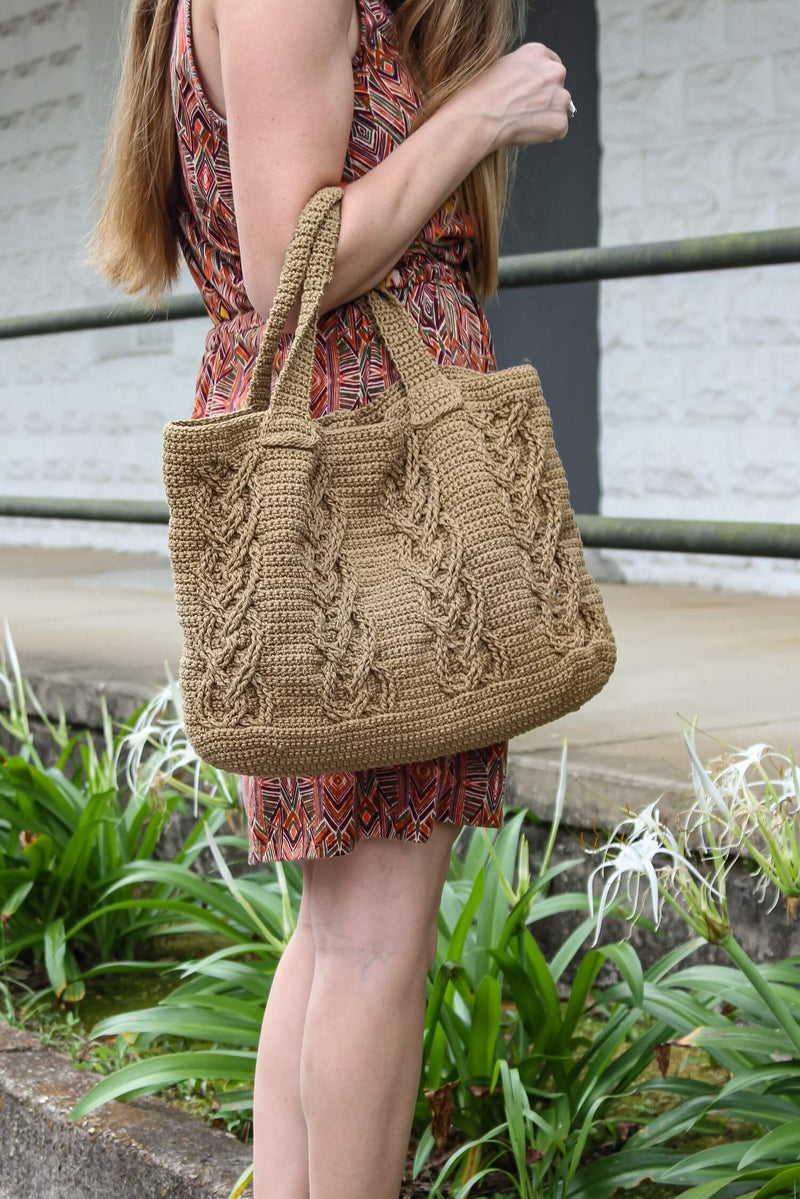 Crochet Kit - Cabled Tote Bag