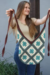 Crochet Kit - Tie Strap Granny Square Bag thumbnail