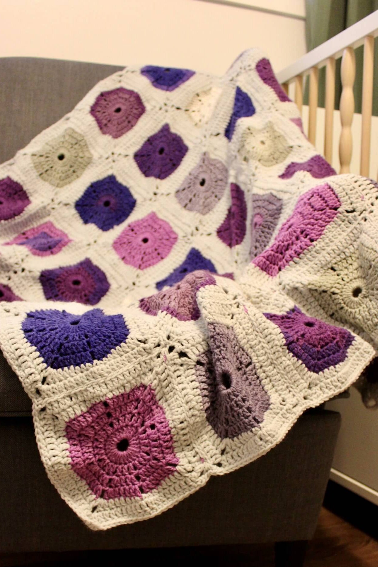 Crochet Kit Wildflower Baby Blanket Lion Brand Yarn