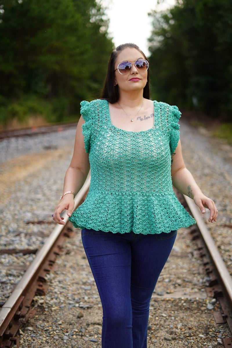 Crochet Kit - Cherry Blossom Peplum image 1