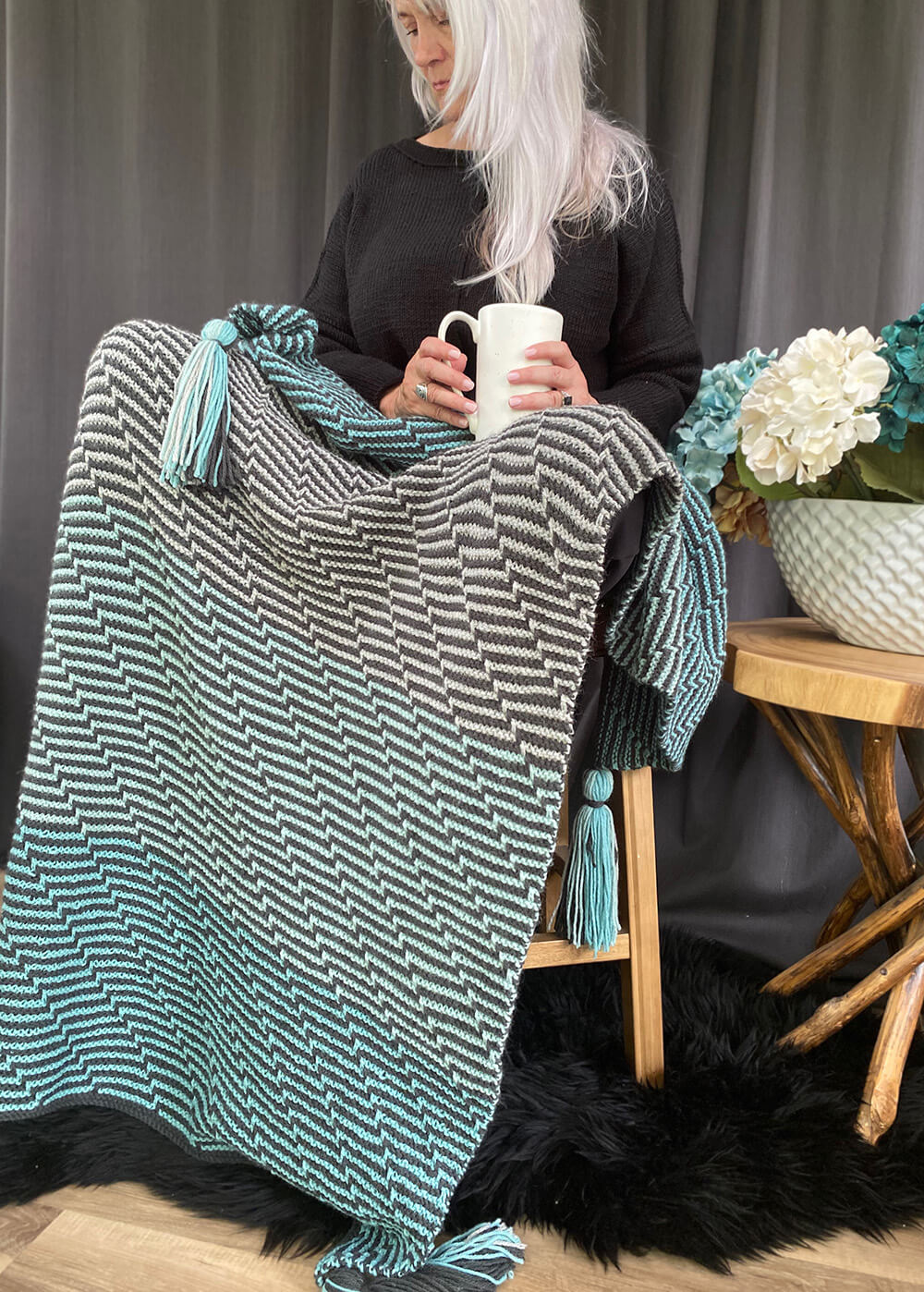 Knit Kit - The Knit Mosaic Throw – Lion Brand Yarn