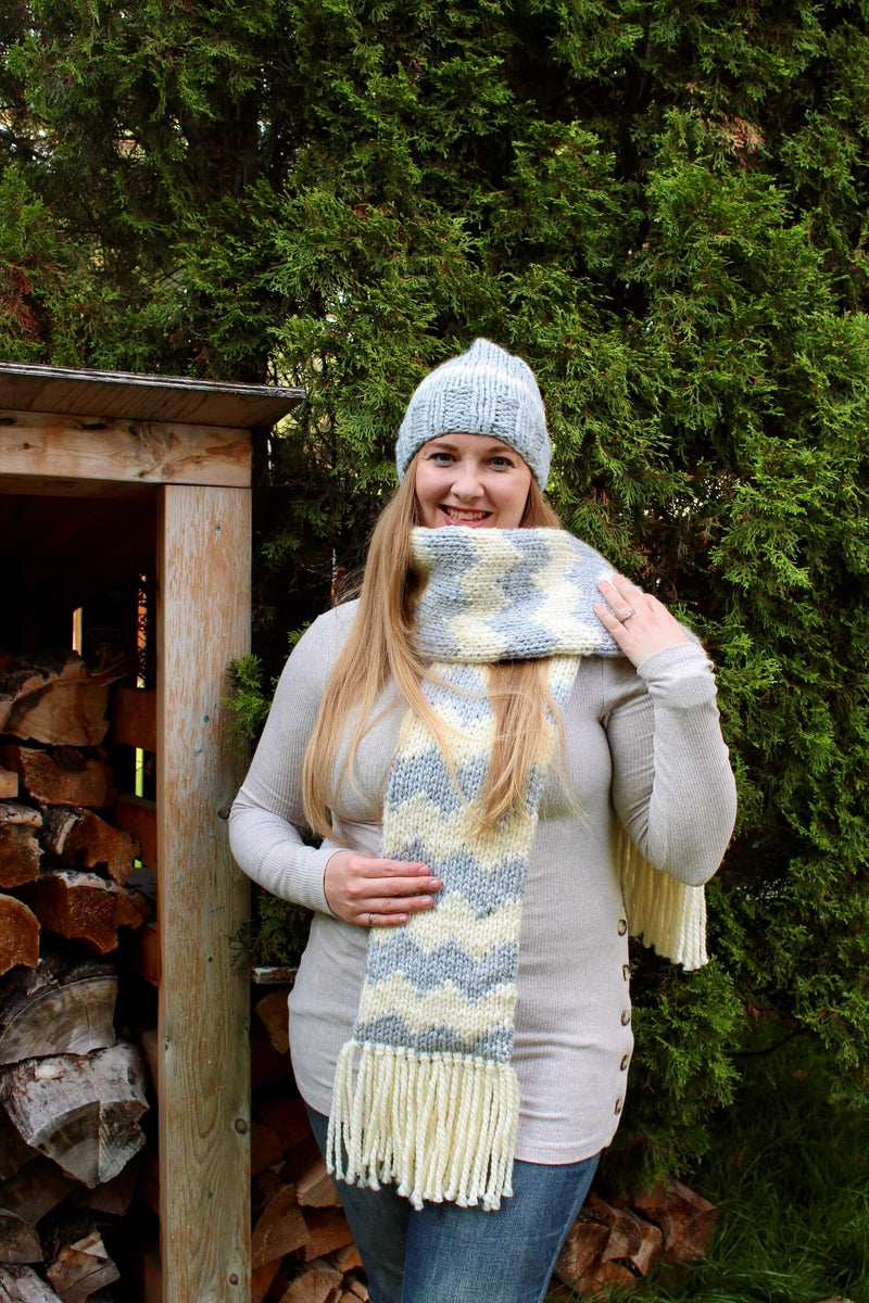 Knit Kit - First Frost Toque and Scarf Set