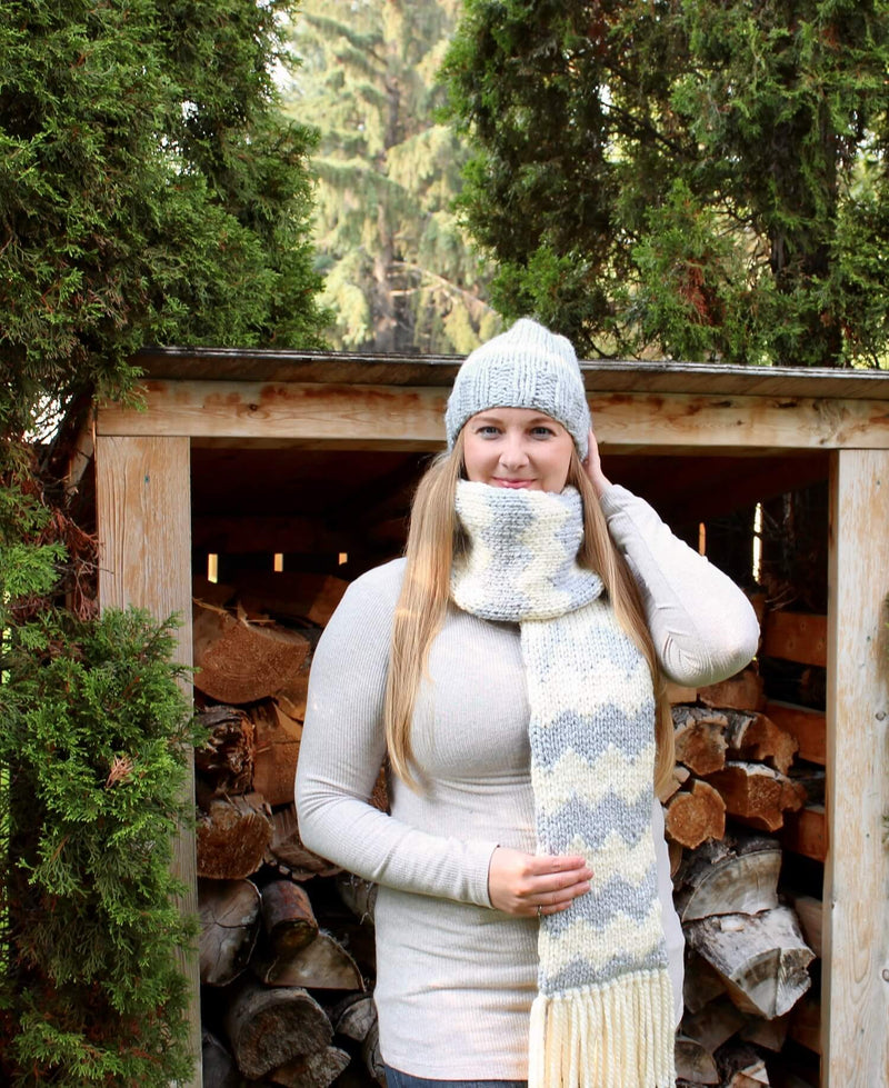 Knit Kit - First Frost Toque and Scarf Set