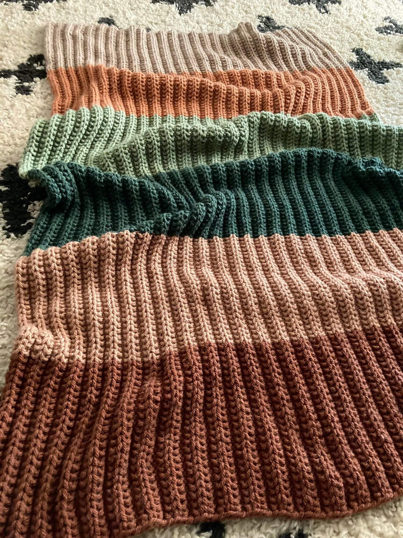 Knit Kit - Cozy Color Block Blanket