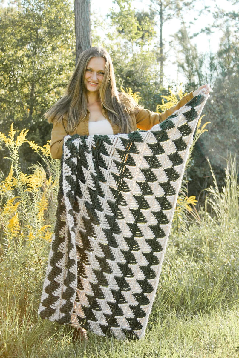 Crochet Kit - Zig Zag Triangle Blanket