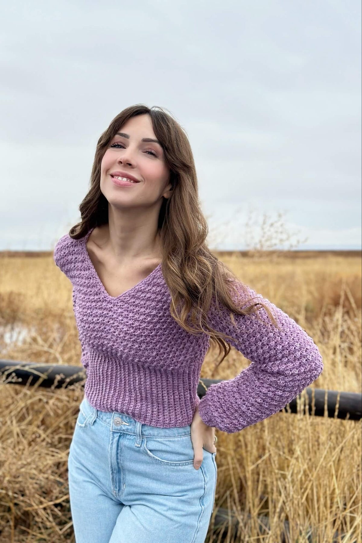 Crochet Kit - The Wisteria Sweater – Lion Brand Yarn