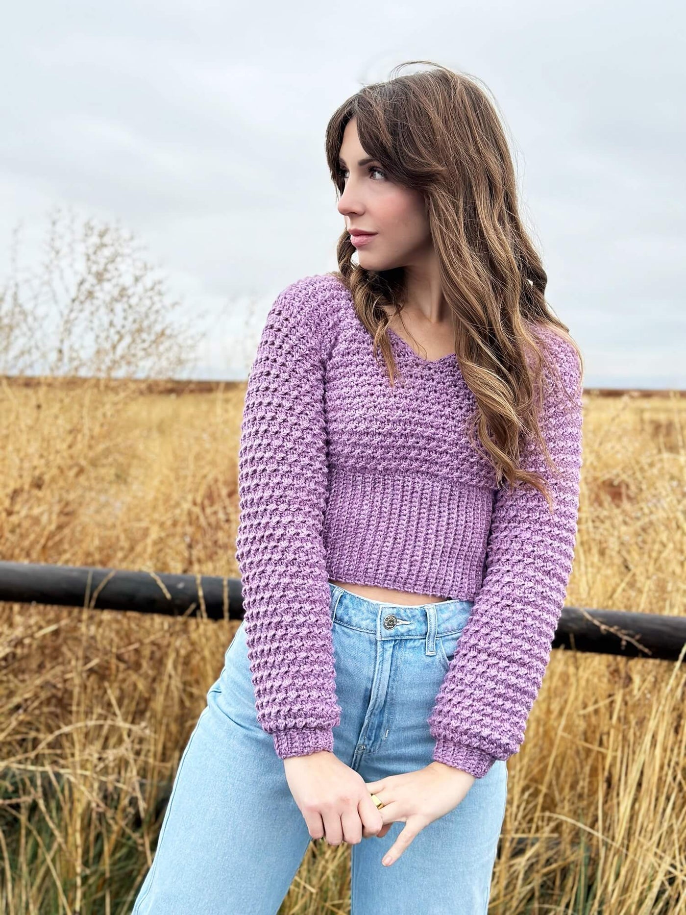 Crochet Kit - The Wisteria Sweater – Lion Brand Yarn