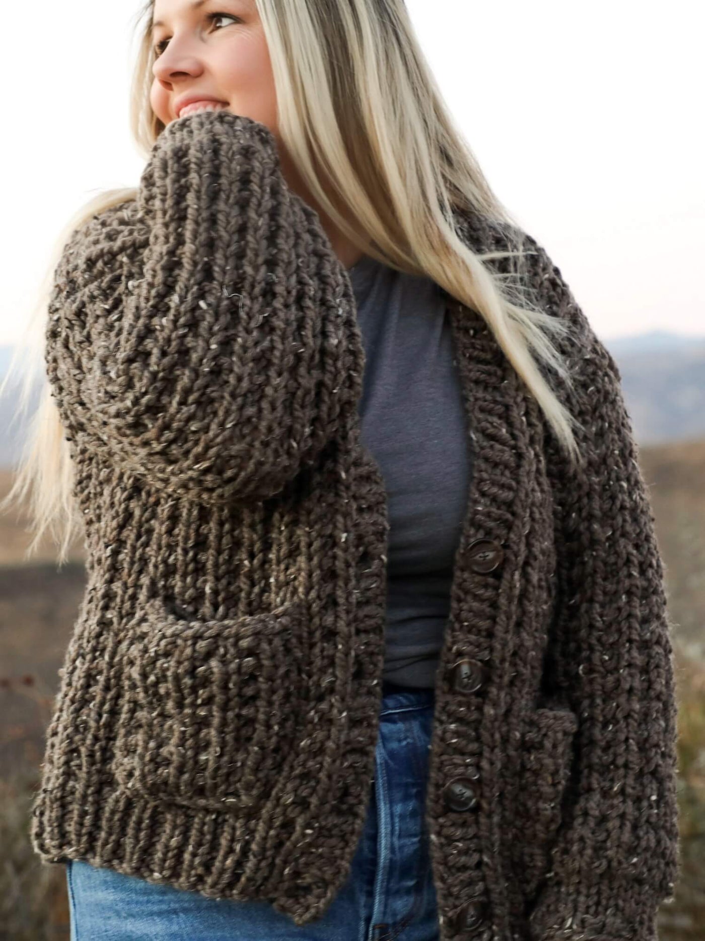 Knit Kit - Toffee Cardigan – Lion Brand Yarn