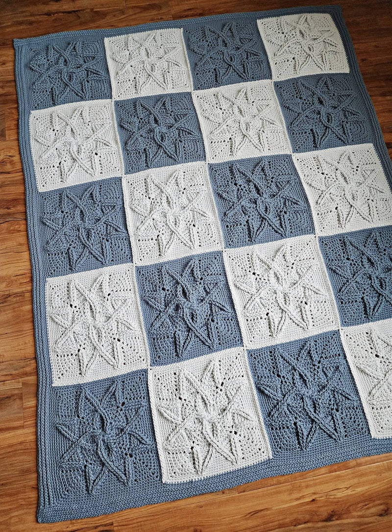 Crochet Kit - Cabled Blooms Blanket