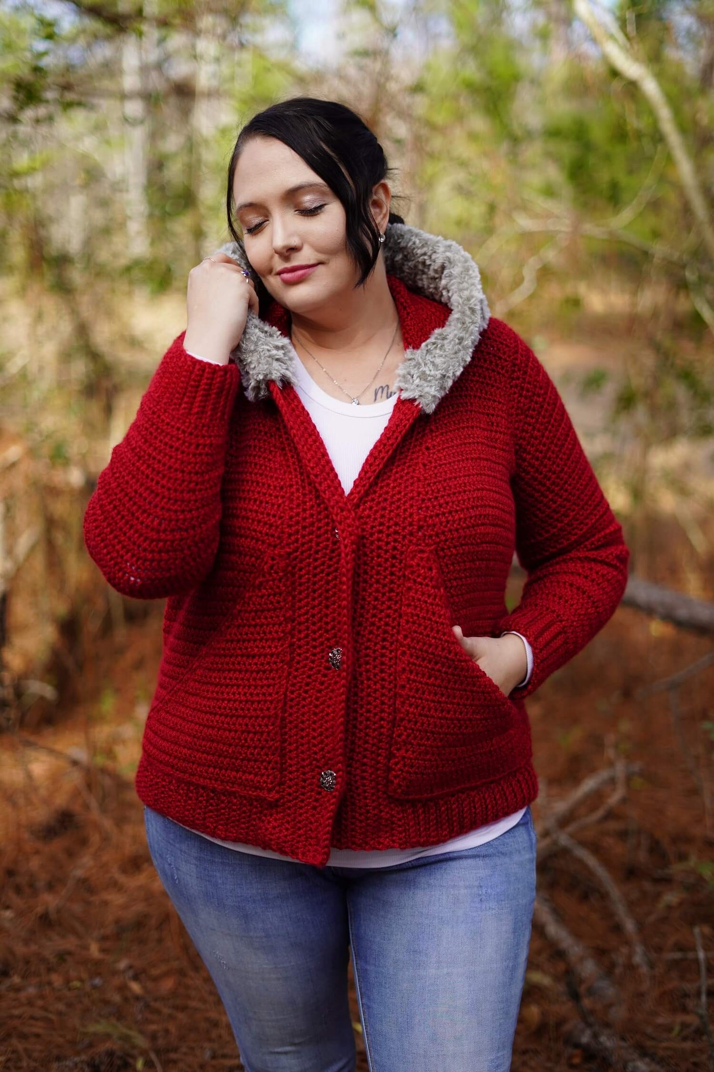 新品　BRIEFING CL SHAGGY LOGO KNIT BLOUSON Crochet Kit - Winter Thistle Jacket – Lion Brand Yarn