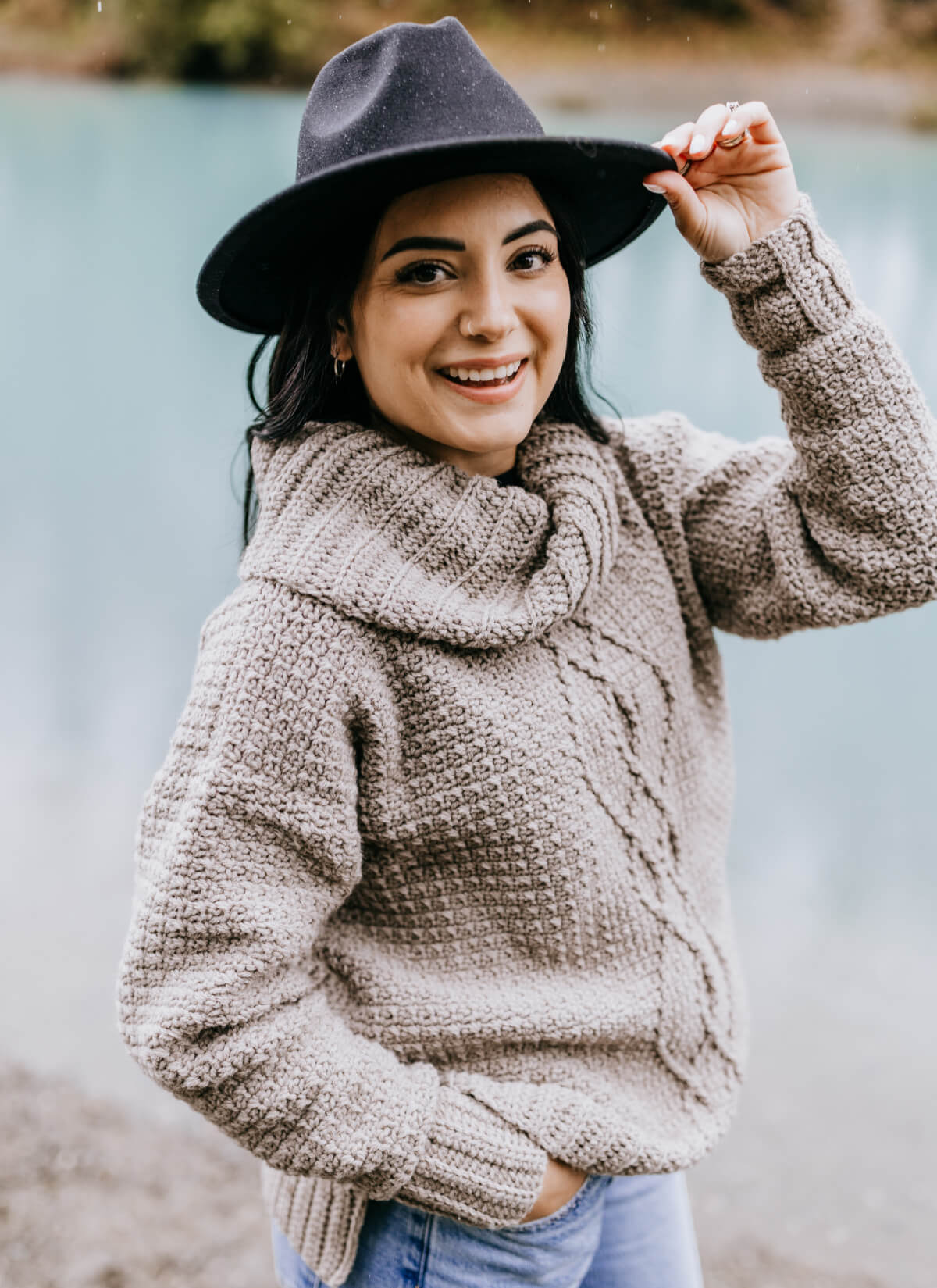 Crochet Kit - Aelia Cable Crochet Sweater – Lion Brand Yarn