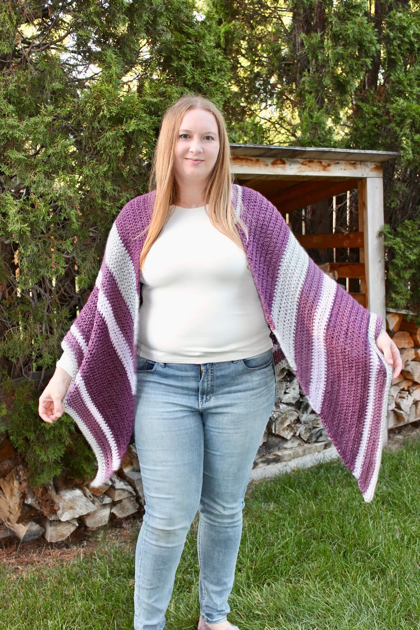 Crochet Kit - Lavender Luxe Wrap – Lion Brand Yarn
