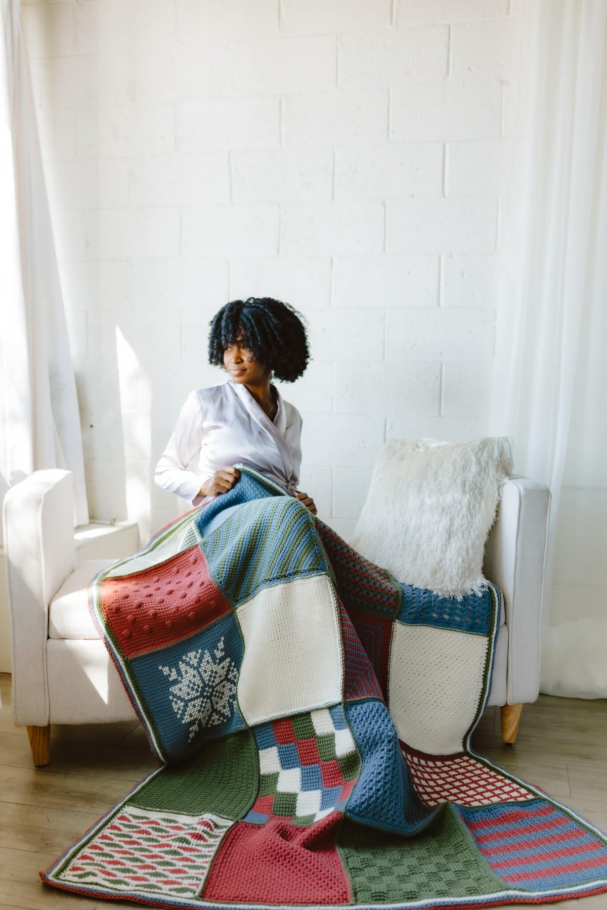 Crochet Kit - Tunisian Snowy Sampler – Lion Brand Yarn