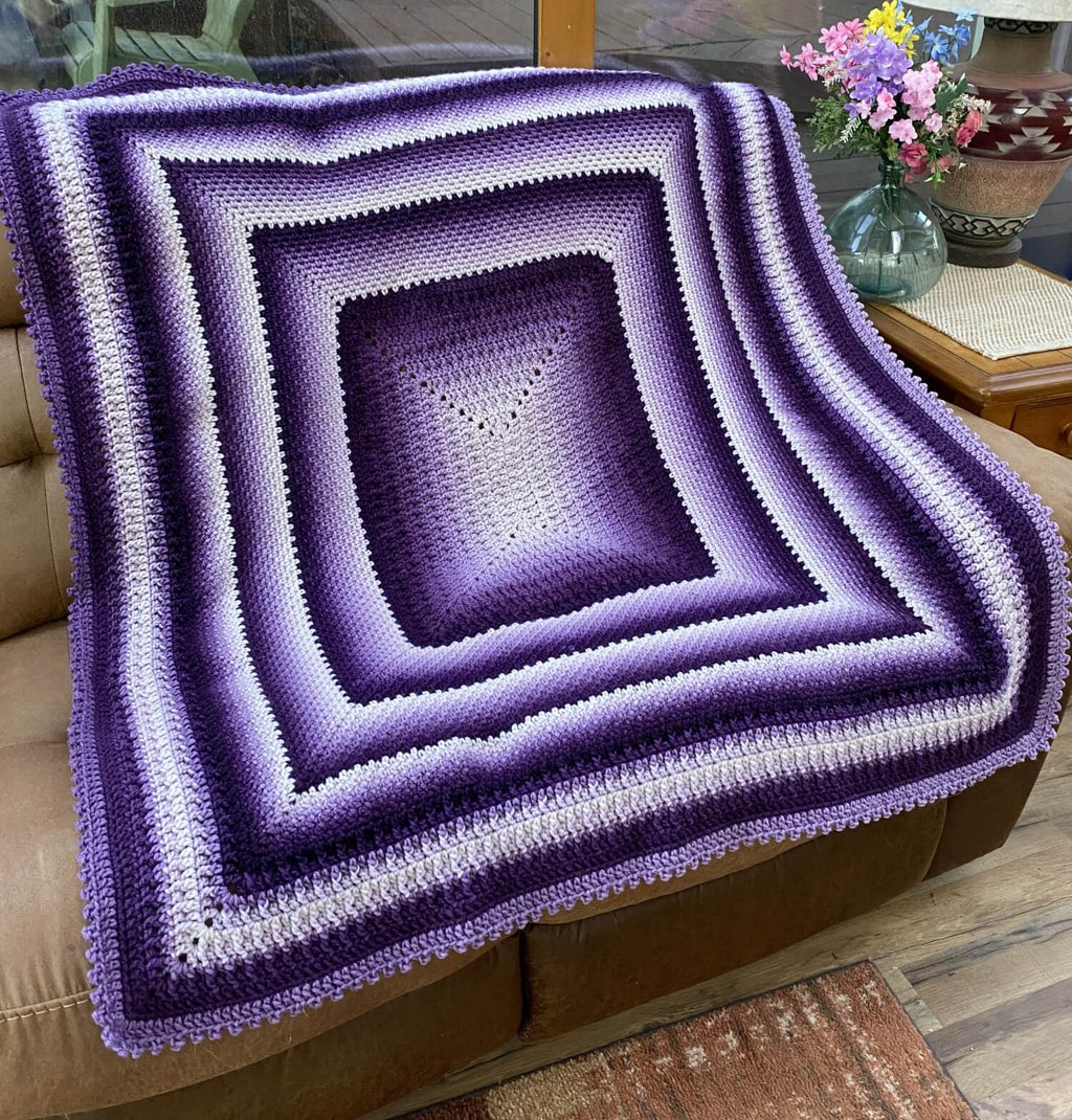 Crochet Kit - Purple Rain Blanket – Lion Brand Yarn