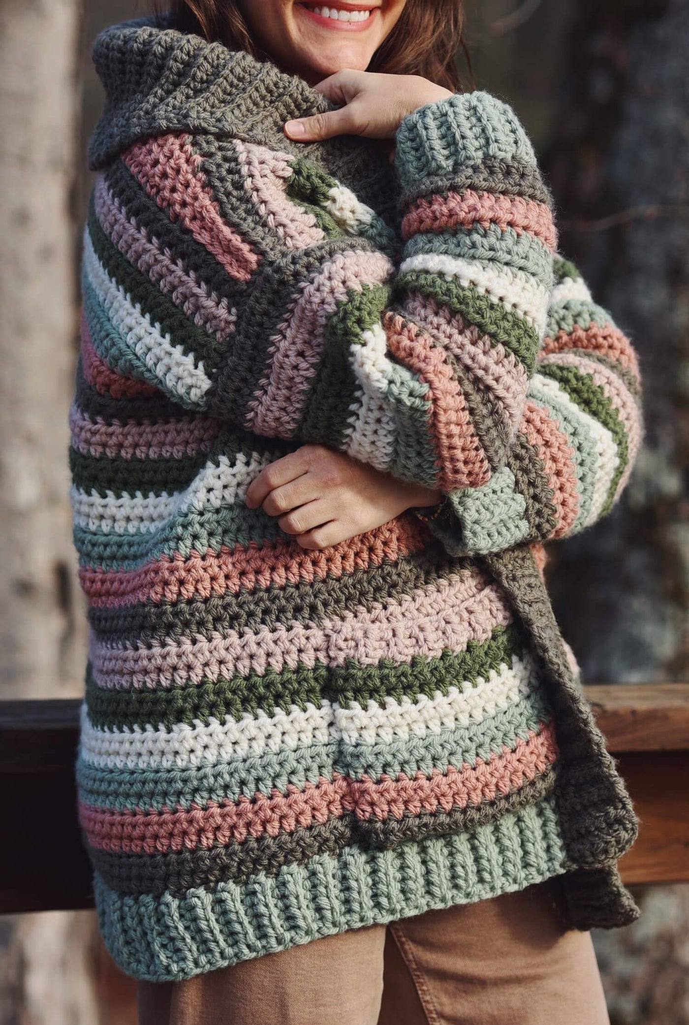 Crochet Kit - Colorstripe Cardi – Lion Brand Yarn
