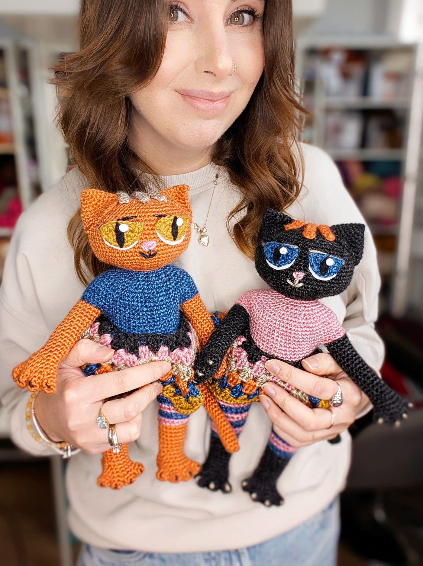 Crochet Kit - Fiona & Philomena Kitties – Lion Brand Yarn