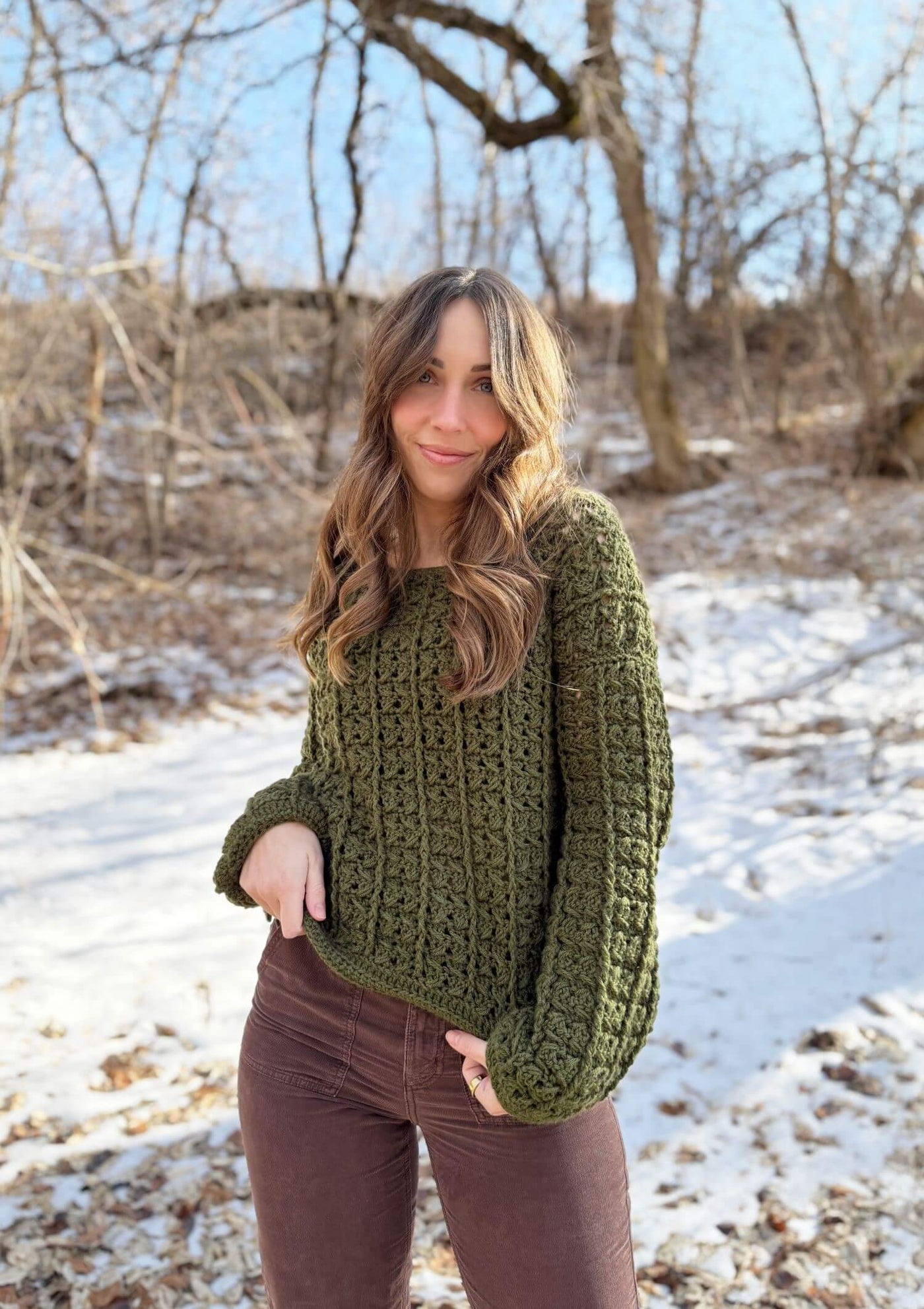 Crochet Kit - Pine Grove Pullover – Lion Brand Yarn