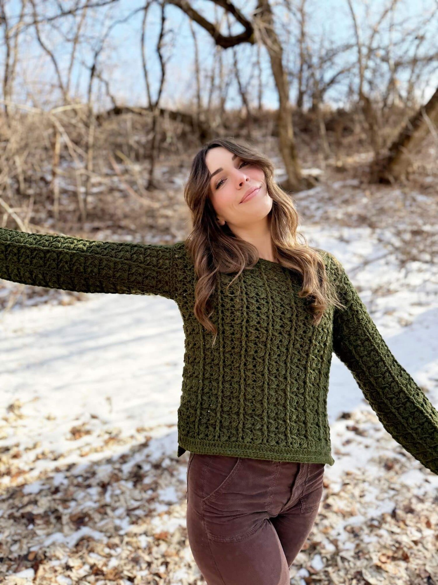 Crochet Kit - Pine Grove Pullover – Lion Brand Yarn