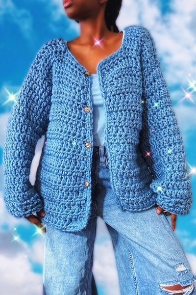 Crochet Kit - The Laur Crochet Cardigan – Lion Brand Yarn
