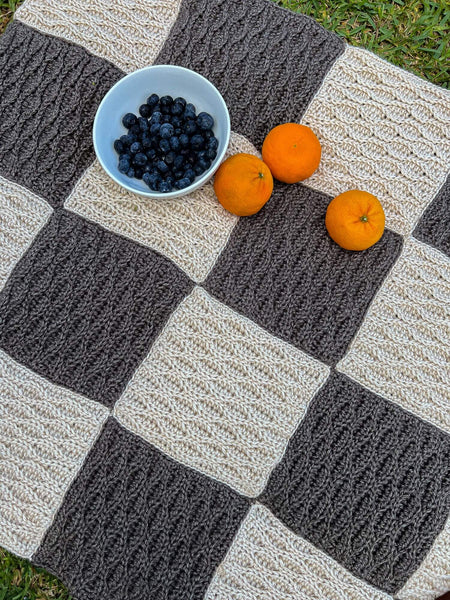 Crochet Kit - Checkerboard Picnic Blanket – Lion Brand Yarn