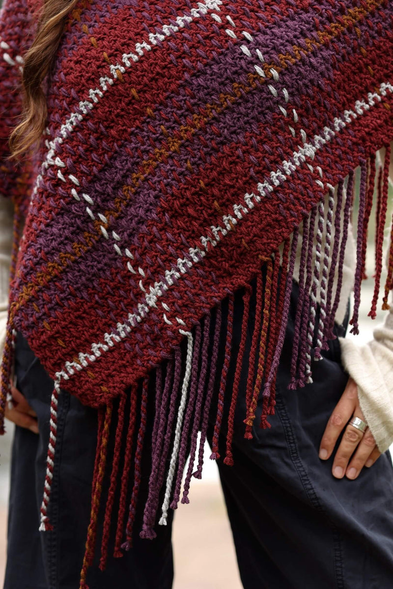 Crochet Kit - Aberdeen Plaid Poncho – Lion Brand Yarn