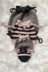 Four knit bags on a white background thumbnail