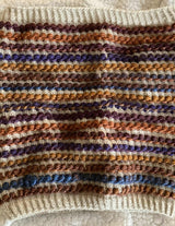 Flat lay of textured striped cowl thumbnail