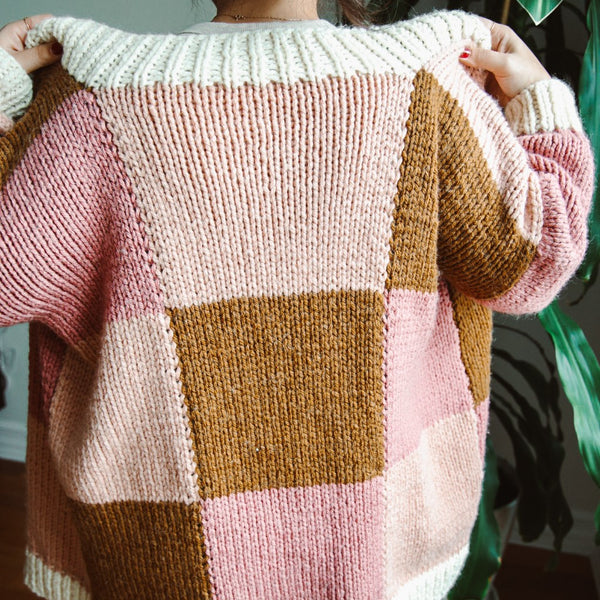 Knit Kit - Big Patchwork Cardigan – Lion Brand Yarn