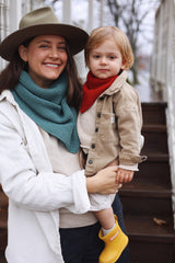 Woman and child in crochet kerchiefs thumbnail