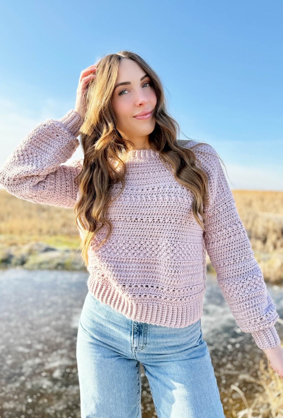 Crochet Kit - Moonblush Pullover – Lion Brand Yarn